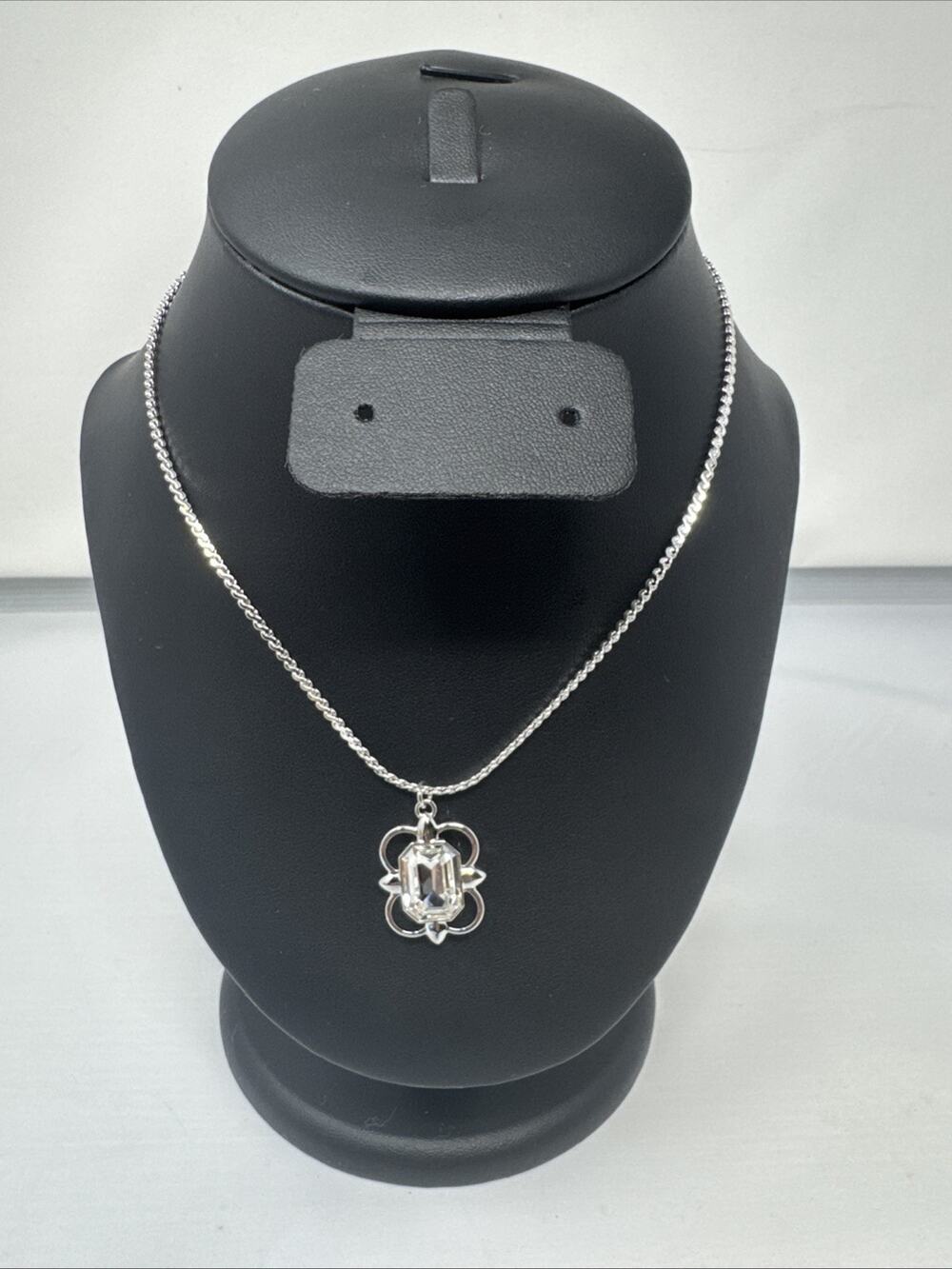 Touchstone Crystal by Swarovski Inspire Crystal Necklace Rhodium Plated NIB